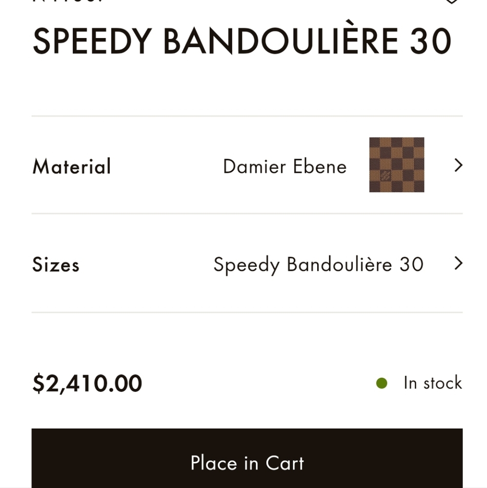 Louis Vuitton Speedy 30 Bandoulière - Damier Ebene - Picture 12 of 12